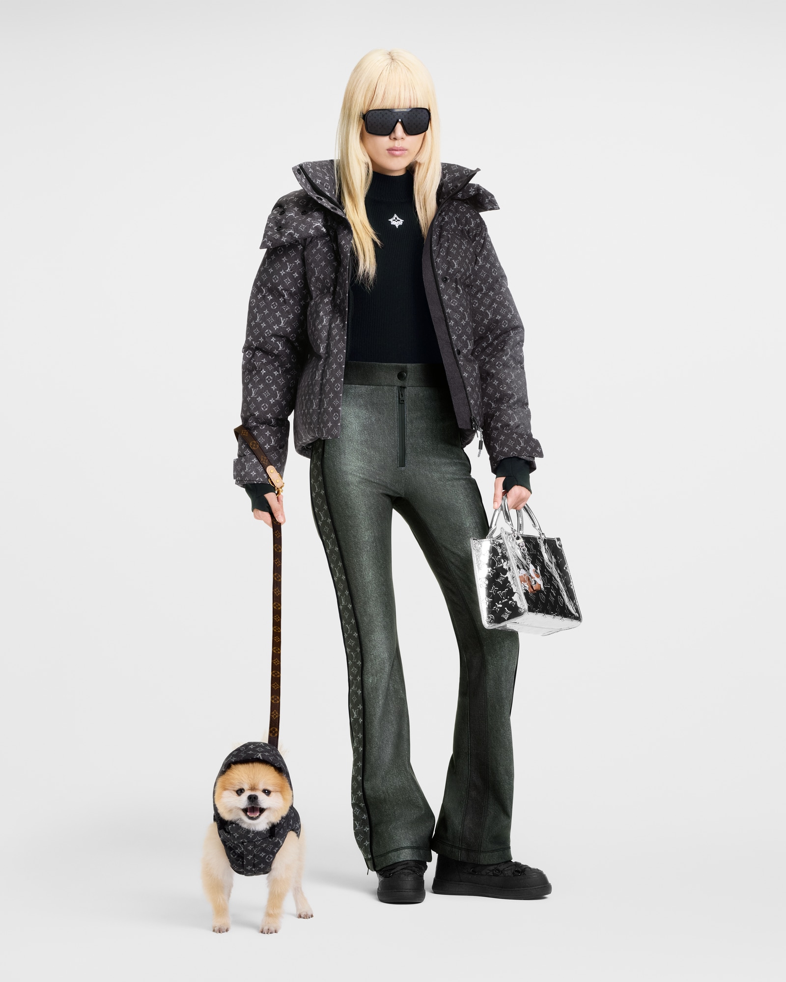 [大人気]　ルイヴィトン　Louis Vuitton　ファー付きジャケット 新品同様/国内正規 LOUIS VUITTON ルイヴィトン HKL40EYQQ ミンク